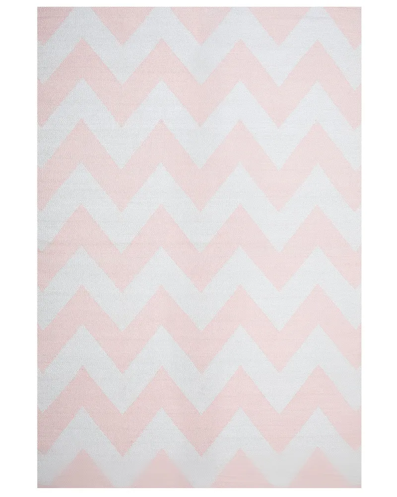 Area Rug 140 x 200 cm Pink and White KONARLI