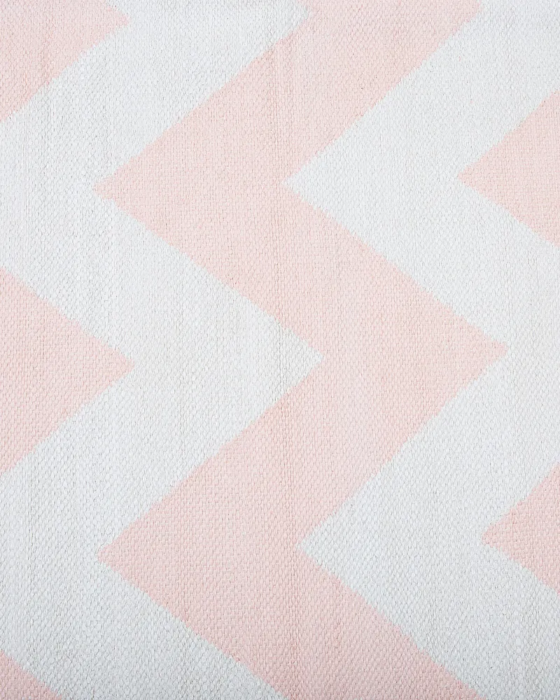 Area Rug 140 x 200 cm Pink and White KONARLI