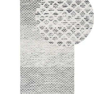 Area Rug 80 x 150 Nero puro and White GEMLIK