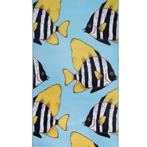 Area Rug Fish Print 80 x 140 cm Blue FIZME