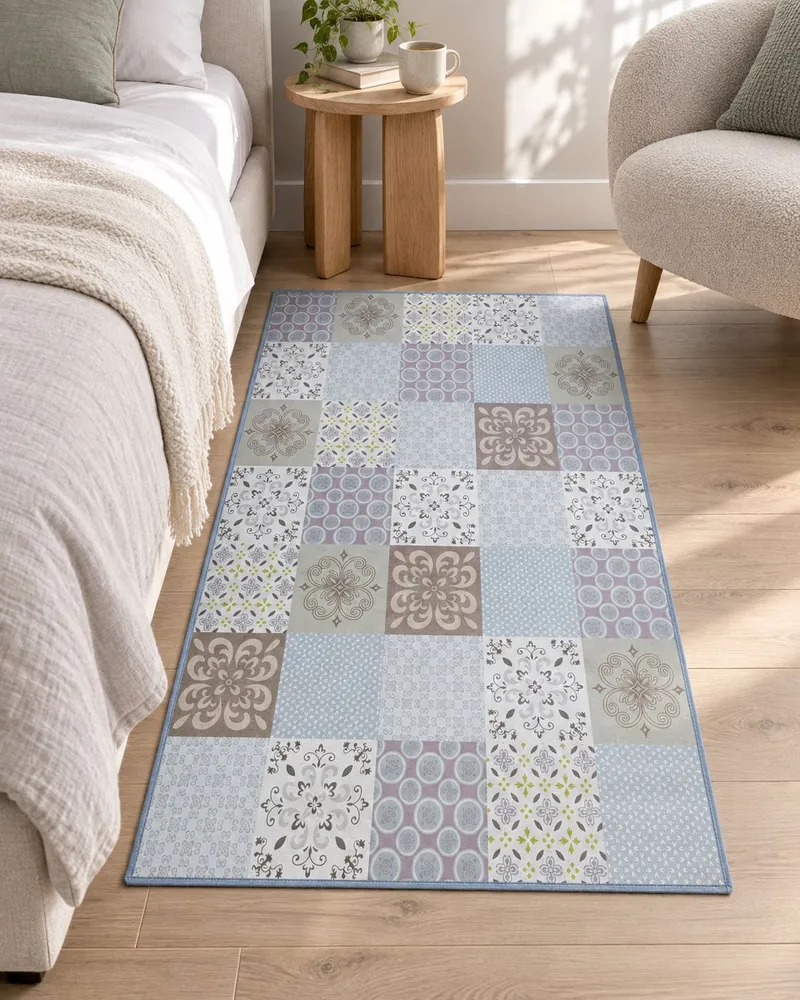 Area Rug Mosaic Pattern 80 x 150 cm Multicolour INKAYA