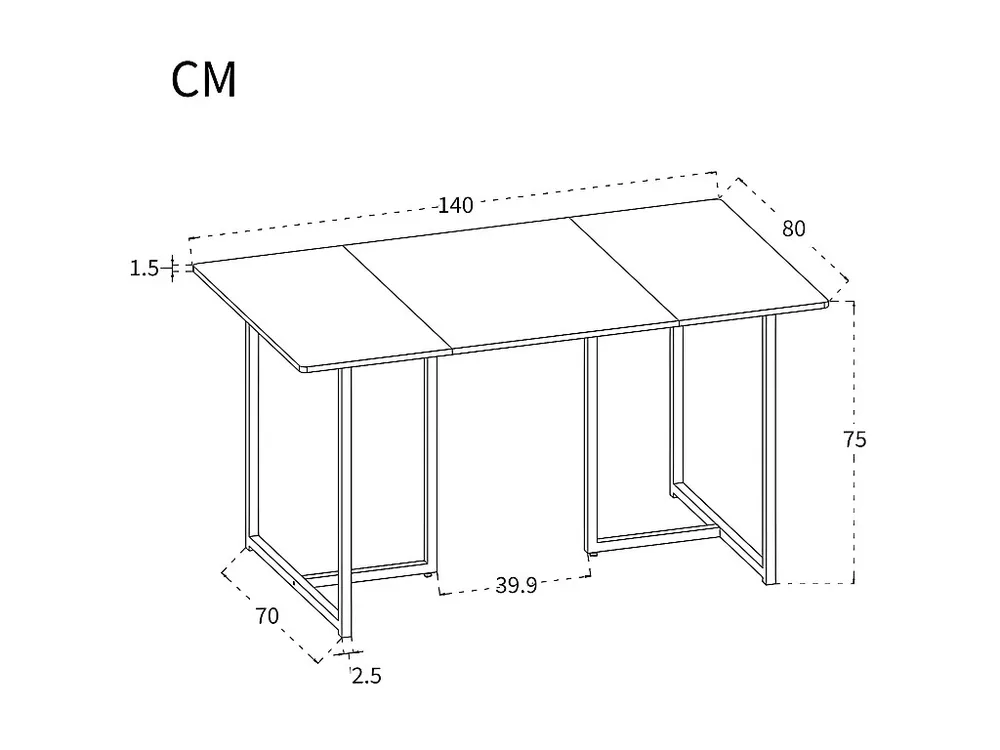 Canovaccio Assorbente Tavolo da pranzo 140x80 cm con gambe L - struttura metallo - impiallacciatura bianca con motivo marm...
