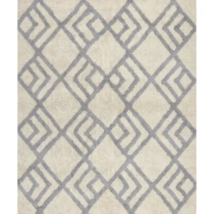 Cotone Area Rug 160 x 230 cm Beige and Grey NEVSEHIR