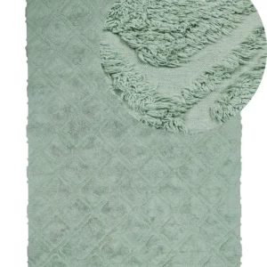 Cotton Area Rug 140 x 200 cm Green HATAY