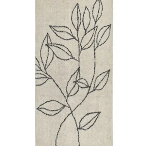 Cotton Area Rug 80 x 150 cm Beige and Nero notte SAZLI