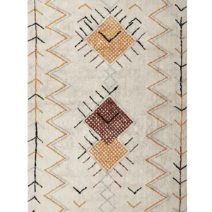 Cotton Area Rug 160 x 230 cm Beige BOLAY