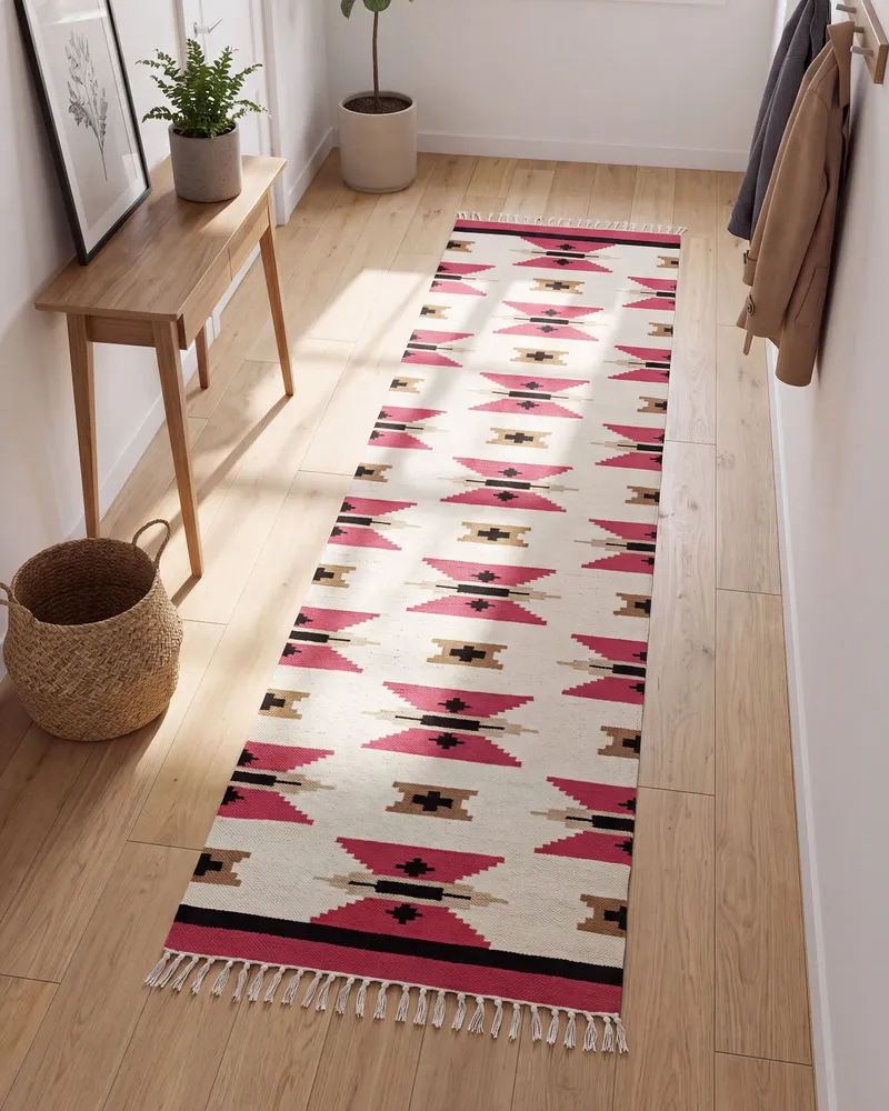 Cotton Kilim Area Rug 80 x 300 cm Multicolour GARNI