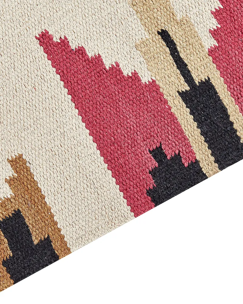 Cotton Kilim Area Rug 80 x 300 cm Multicolour GARNI