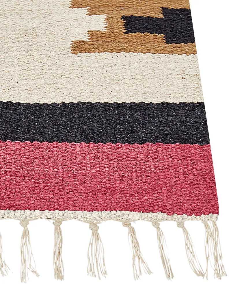 Cotton Kilim Area Rug 80 x 300 cm Multicolour GARNI