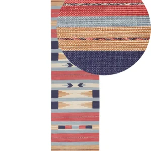 Cotton Kilim Runner Rug 80 x 300 cm Multicolour GANDZAK