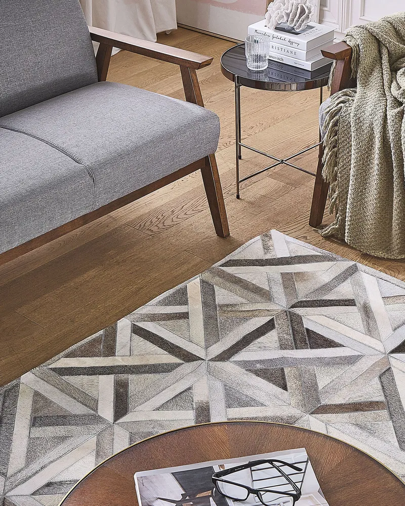 Cowhide Area Rug 140 x 200 cm Brown and Nocciola TAYTAN