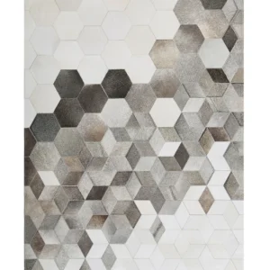 Cowhide Area Rug 140 x 200 cm Grey SASON