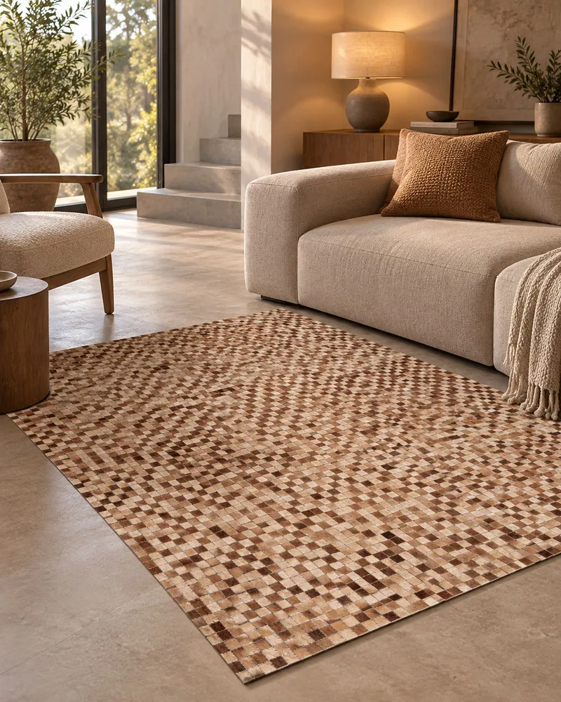 Cowhide Area Rug Brown 140 x 200 cm TORUL