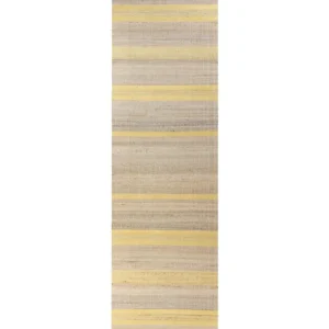 Jute Runner Rug 80 x 300 cm Beige and Giallo sole TALPUR