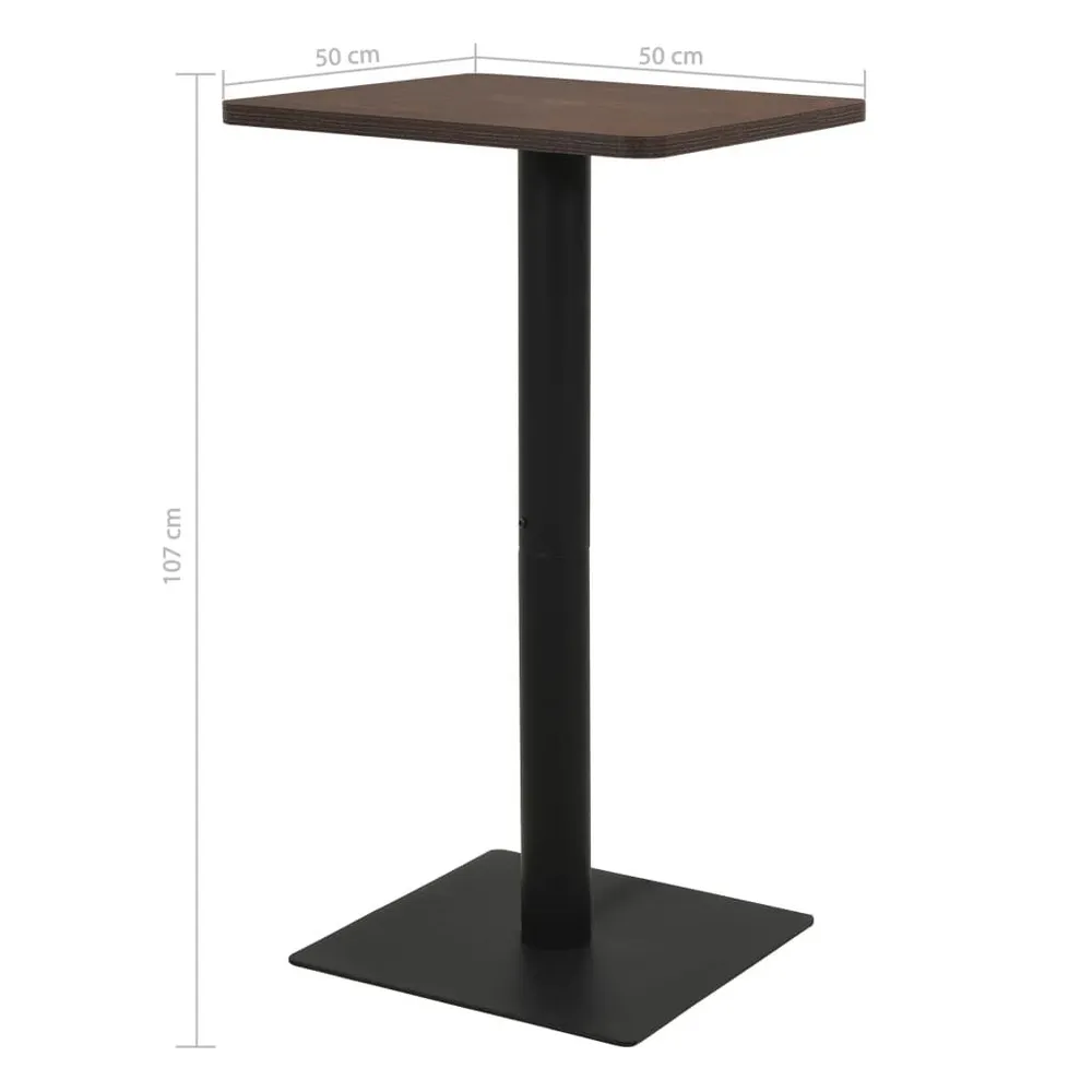 Premium di Alta Qualità Tavolo da Bistrot Cenere Tenebroso 50x50x107 cm