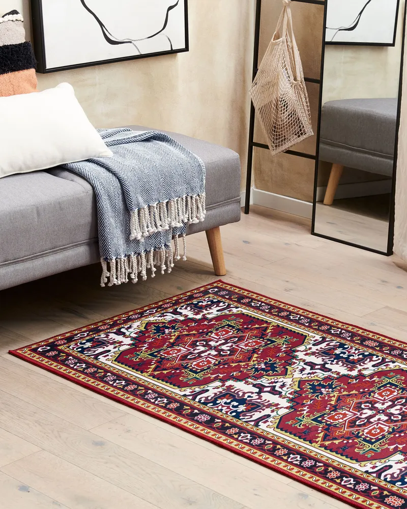Runner Rug 70 x 200 cm Red COLACHEL Set da 6