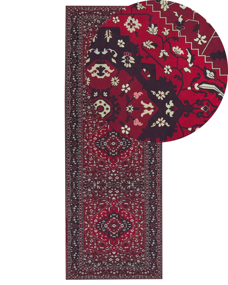 Runner Rug 70 x 200 cm Red VADKADAM