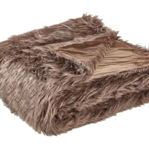 Set Completo di Lino Bedspread DELICE Fabric 200 x 220 cm Brown