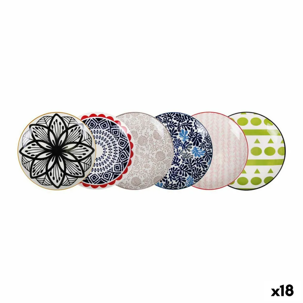 Set Completo di Lino Teglia da Cucina La Mediterránea Hanae Giapponese Rotonda 20 x 20 x 2,5 cm (18 Unità)