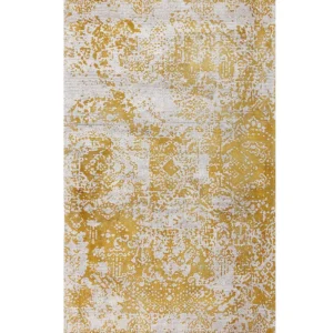 Vintage Area Rug 80 x 150 cm Yellow and Camoscio BOYALI
