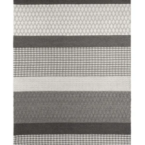 Wool Area Rug 140 x 200 cm Grey AKKAYA