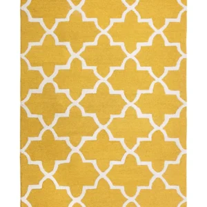 Wool Area Rug 140 x 200 cm Yellow SILVAN