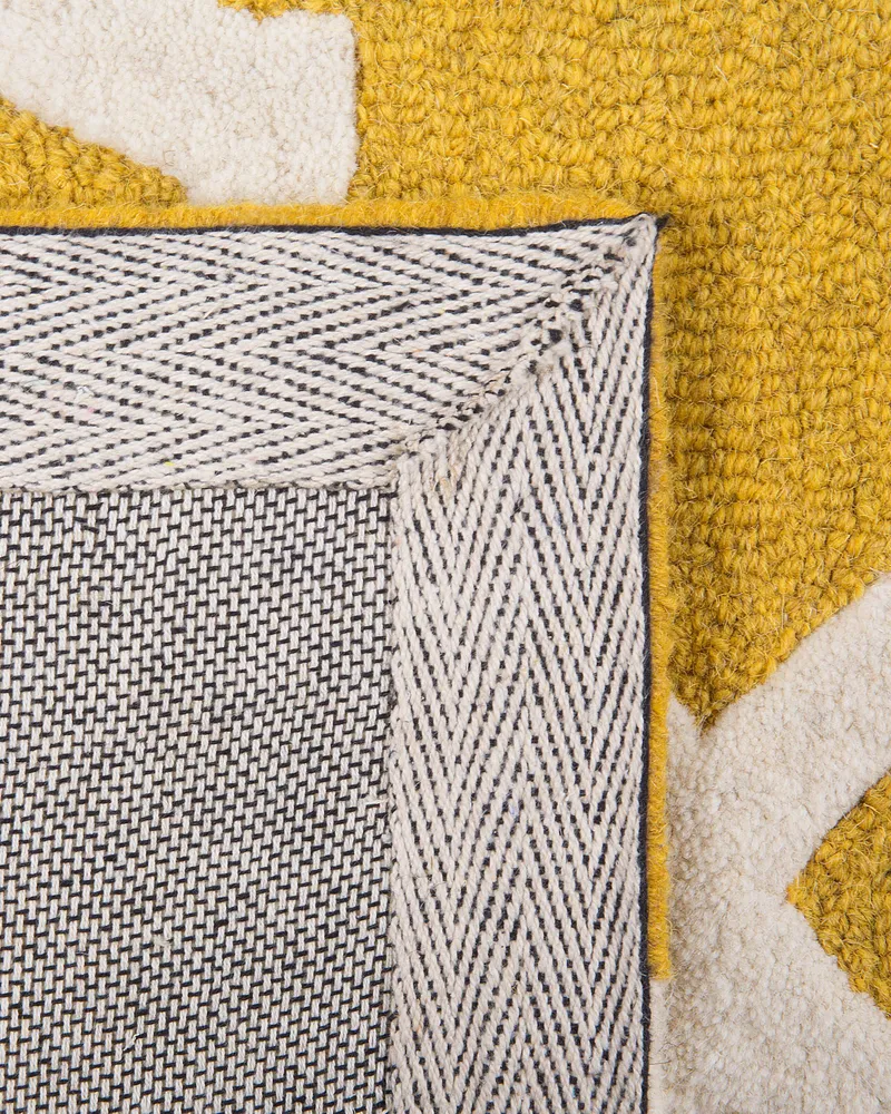 Wool Area Rug 140 x 200 cm Yellow SILVAN