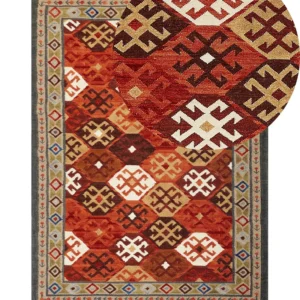 Wool Kilim Area Rug 140 x 200 cm Multicolour URTSADZOR
