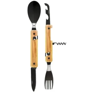 Akinod 13h25 Set di posate pieghevoli legno D'Ulivo