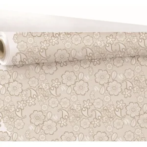 Bobina bianca con decorazioni champagne misura 40x0,80m