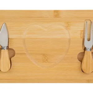 Bomboniera Set 3 pezzi Tagliere Legno Formaggio con Box Le Stelle