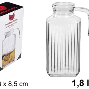 BROCCA ACQUA VETRO CON COPERCHIO 1,8 L.