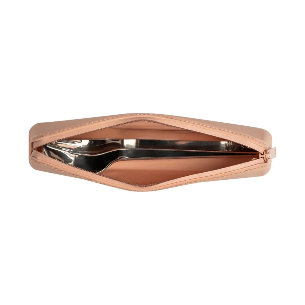 Citron Posate acciaio inossidabile con astuccio di chiusura - Blush Pink