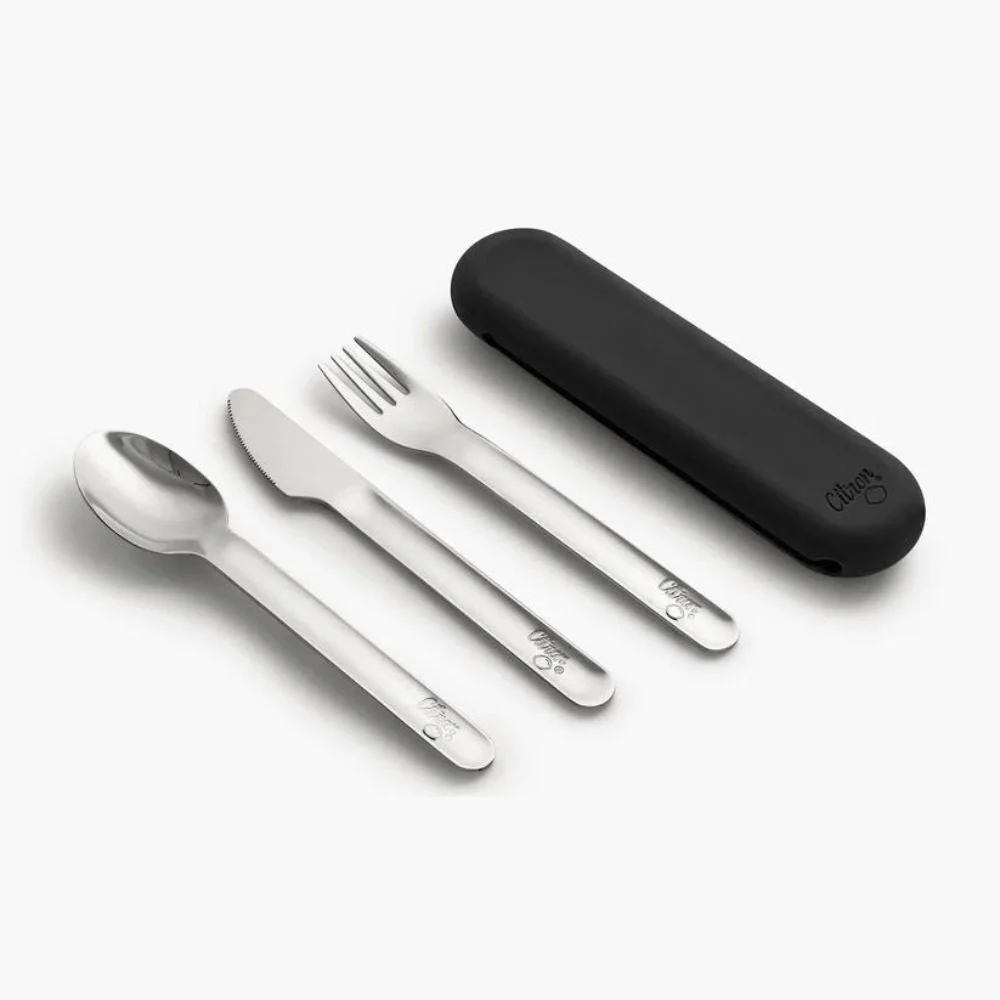 Citron Set di posate acciaio inox nero