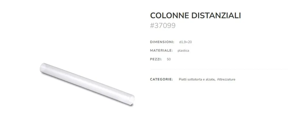 COLONNE DISTANZIALI X TORTE CF.01 (pz.50) AMBRAS