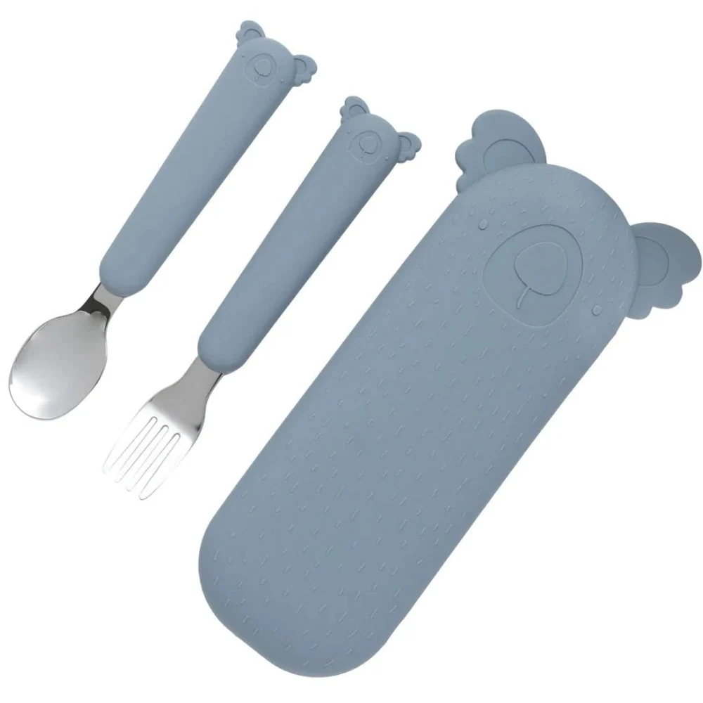 Cotton Cloud Le posate per bambini nell'astuccio Zoe Koala grigio tempesta