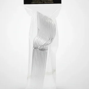 Cucchiai Fancy Collection Crystal (10 pz) | Plastica Rigida Effetto Cristallo | Posate Eleganti per Dessert