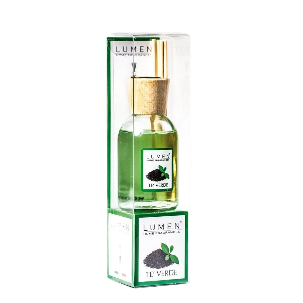 Diffusore con bastoncini al thè verde, 100 ml - Cereria Lumen