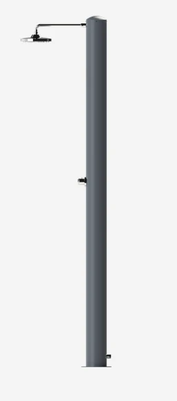 Doccia solare Tevere TA 28L Inox grigio ardesia miscelatore temporizzato