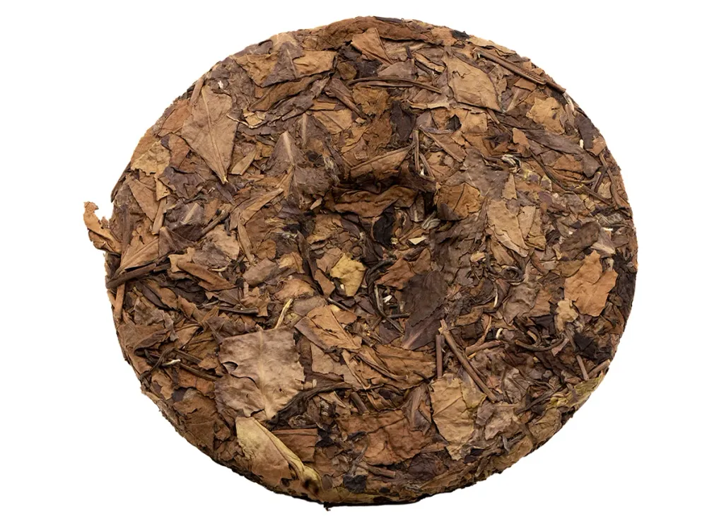 Fuding Lao Bai Cha (collezione Moychay tè bianco Shou Mei invecchiato da Fuding, provincia di Fujian, 2016), torta da 357g