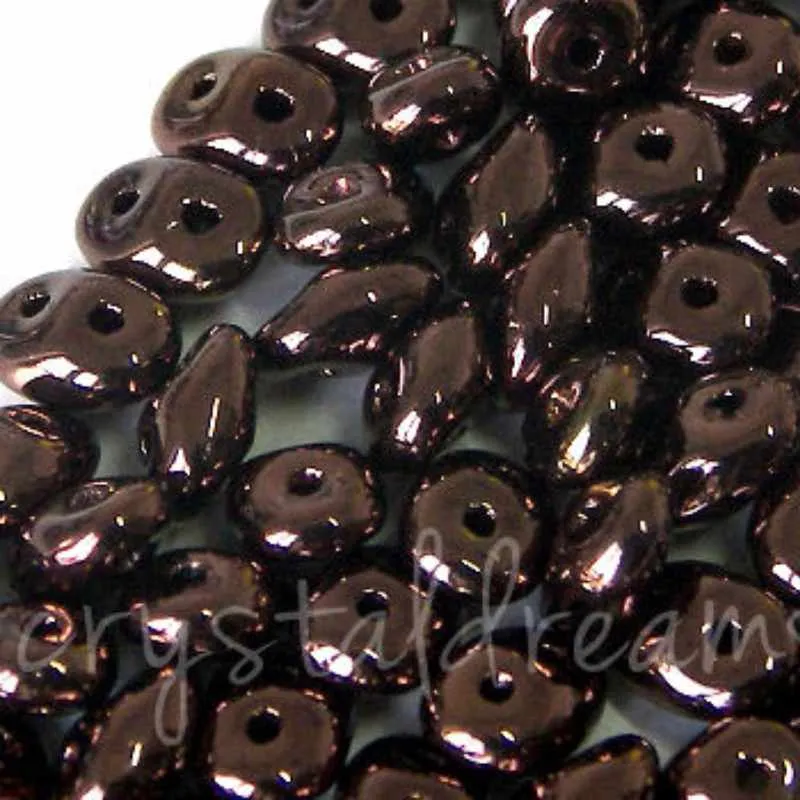 10 gr.Superduo® 2,5x5mm Buchi:0,8mm METAL AMETHYST JET