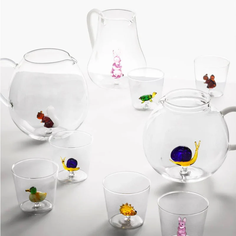 Ichendorf Milano Animal Farm Brocca Coda di Scoiattolo Vetro Borosilicato
