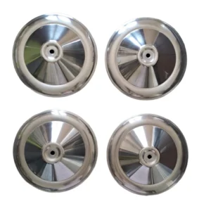 Kit 4 coppe ruota cerchio Fiat 500 D acciaio cromato