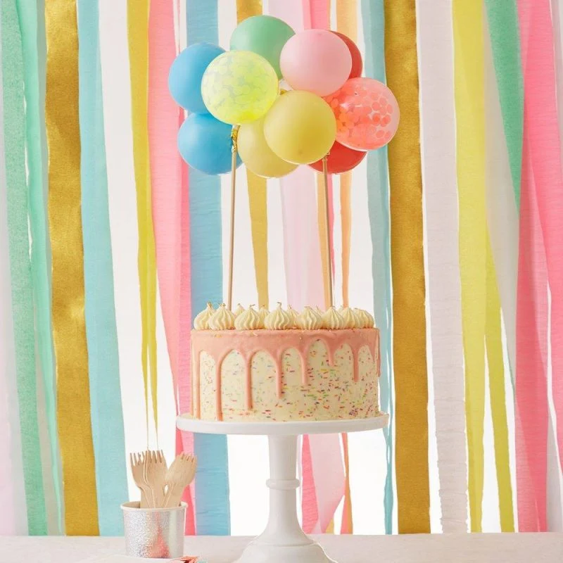 Kit di decorazione per torta con palloncini arcobaleno