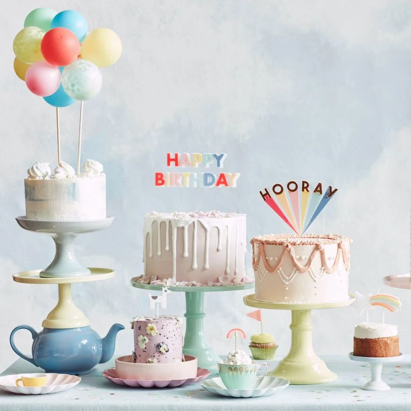 Kit di decorazione per torta con palloncini arcobaleno