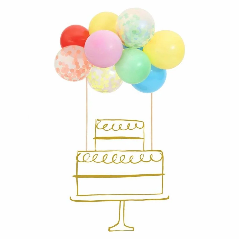 Kit di decorazione per torta con palloncini arcobaleno