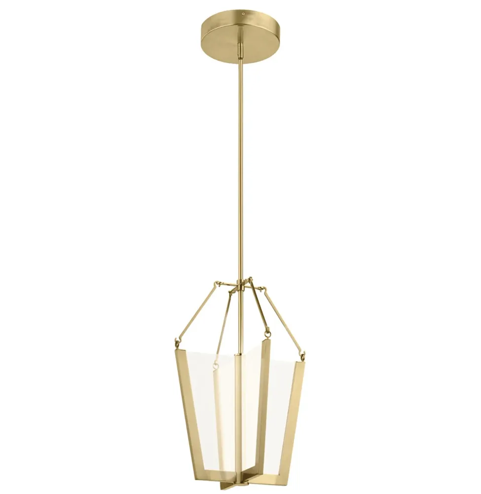 Lampadario Industrial Nordico Calters Alluminio Oro Champagne Led 49W 3000K
