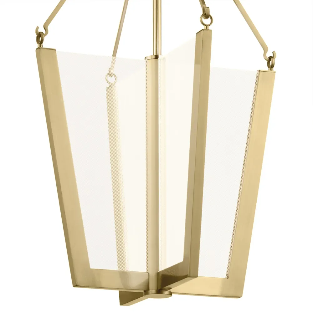 Lampadario Industrial Nordico Calters Alluminio Oro Champagne Led 49W 3000K