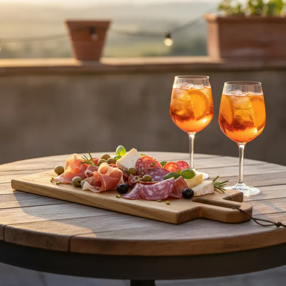 WD Lifestyle - Tagliere Legno di Acacia, con ricetta Cocktail Spritz incisa