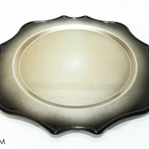 Piatto d33cm smerlato champagne 899652